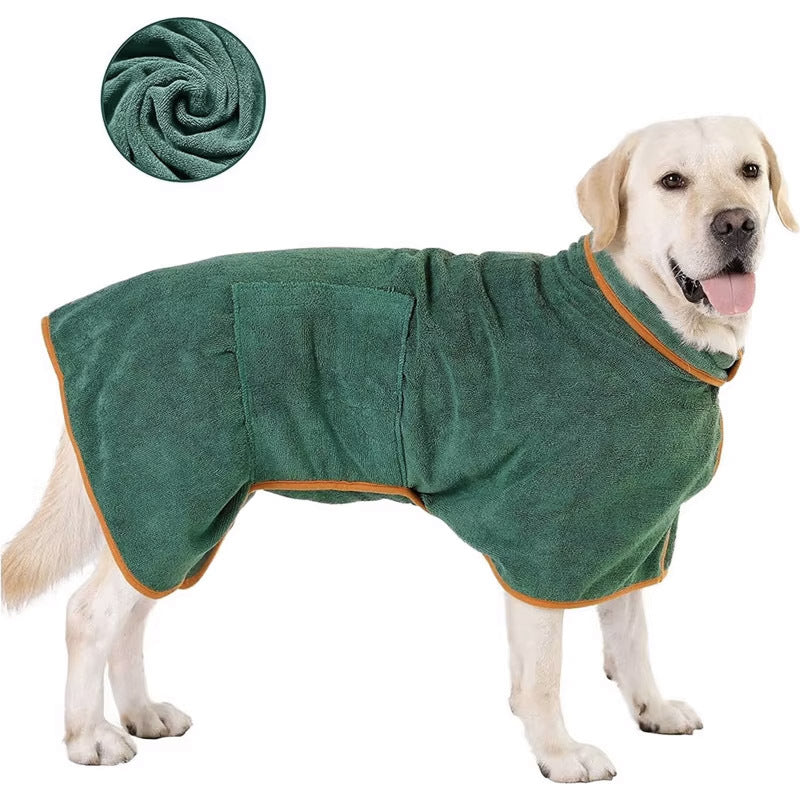 Pet Bathrobe Large Dog Full Body Wrap