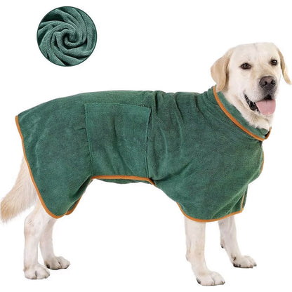 Pet Bathrobe Large Dog Full Body Wrap