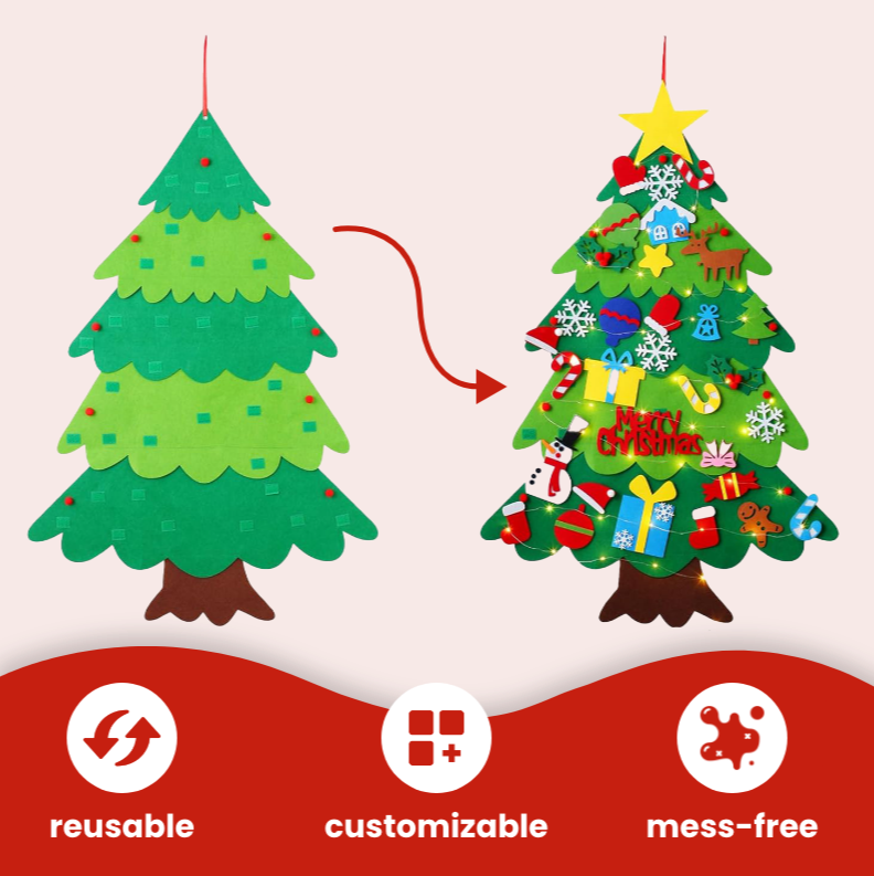 Creative Felt Christmas Tree Set